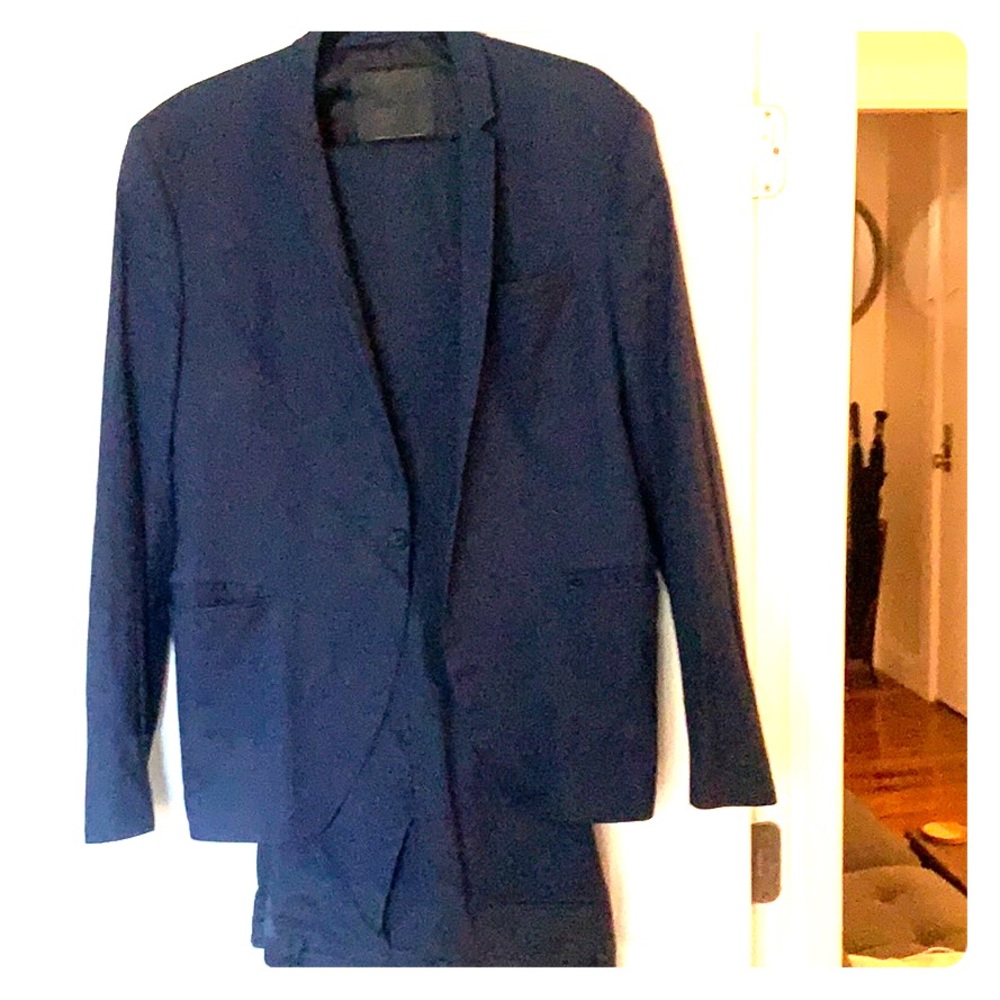 A blue Suit by Zara.